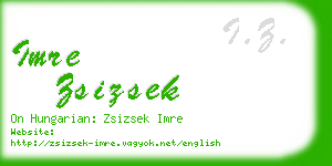 imre zsizsek business card